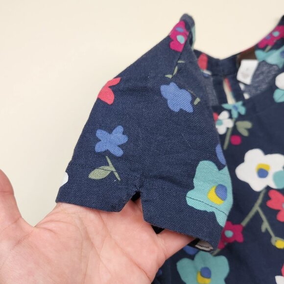 Tea Collection Floral Drop Waist Short Sleeve Pocket Dress sz 5 - Picture 5 of 10